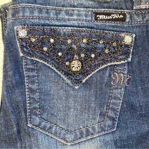 Miss Me Dark Blue Embellished Jeans
